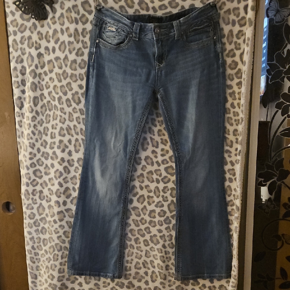 Express Women's Flare Blue Jeans